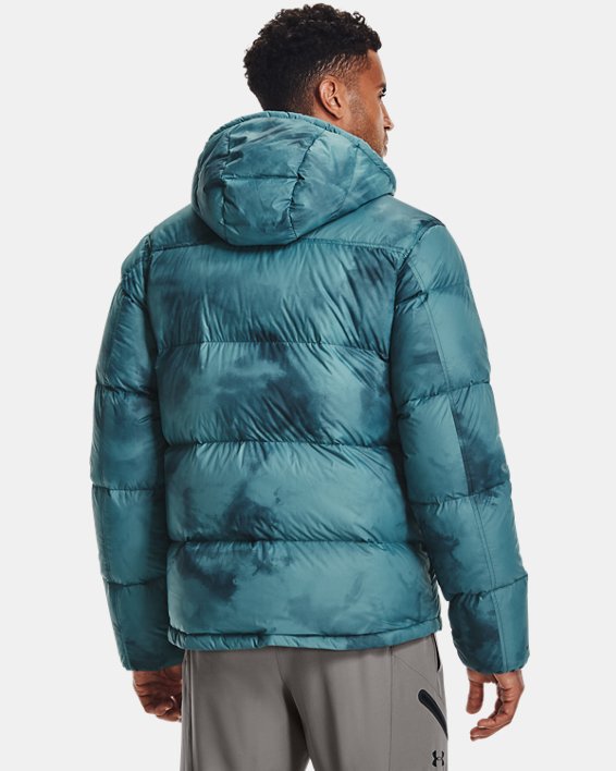 Men's ColdGear® Infrared Down Printed Jacket, Blue, pdpMainDesktop image number 1